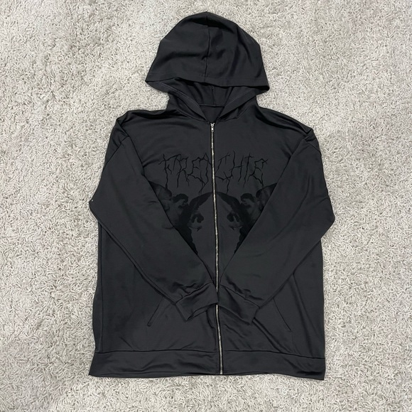 Angel print zip up (thin) - Picture 1 of 2